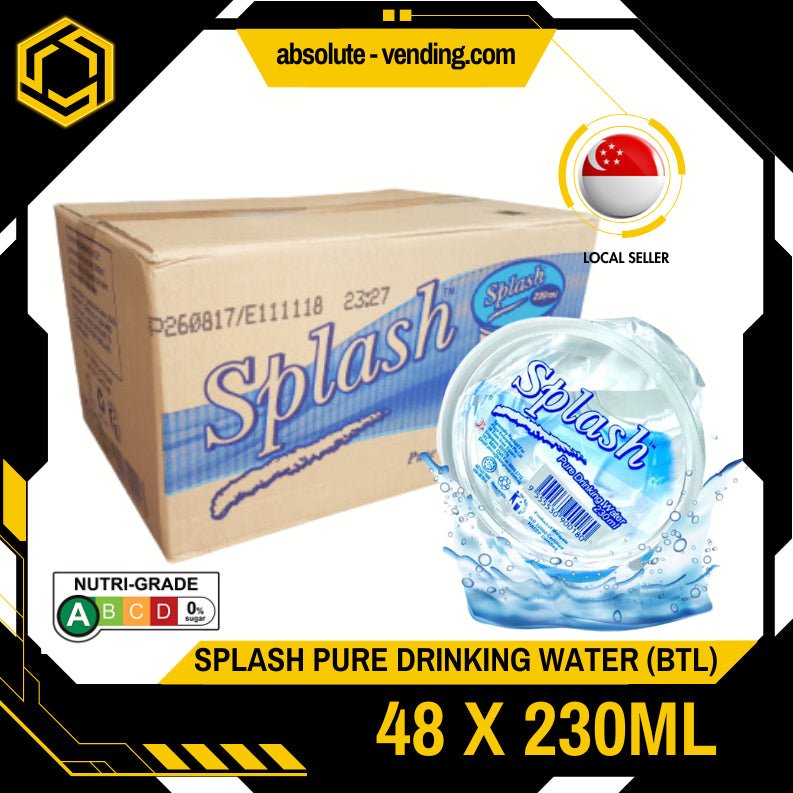 SPLASH Pure Drinking Water 230ML X 48 (CUP with STRAW) - ABSOLUTE MARTSPLASH Pure Drinking Water 230ML X 48 (CUP with STRAW)