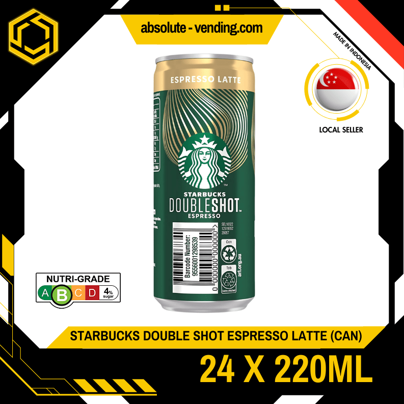STARBUCKS Double Shot Espresso Latte 220ML X 24 (CAN) - ABSOLUTE MARTSTARBUCKS Double Shot Espresso Latte 220ML X 24 (CAN)