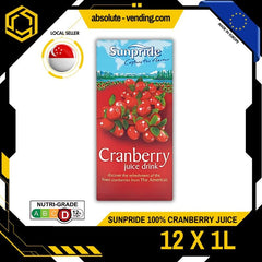 SUNPRIDE 100% Cranberry Juice 1L X 12 (TETRA) - ABSOLUTE MARTSUNPRIDE 100% Cranberry Juice 1L X 12 (TETRA)