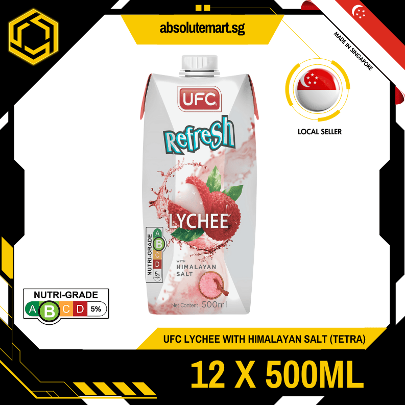 UFC Refresh Lychee Himalayan Salt 500ML X 12 (TETRA) - ABSOLUTE MARTUFC Refresh Lychee Himalayan Salt 500ML X 12 (TETRA)
