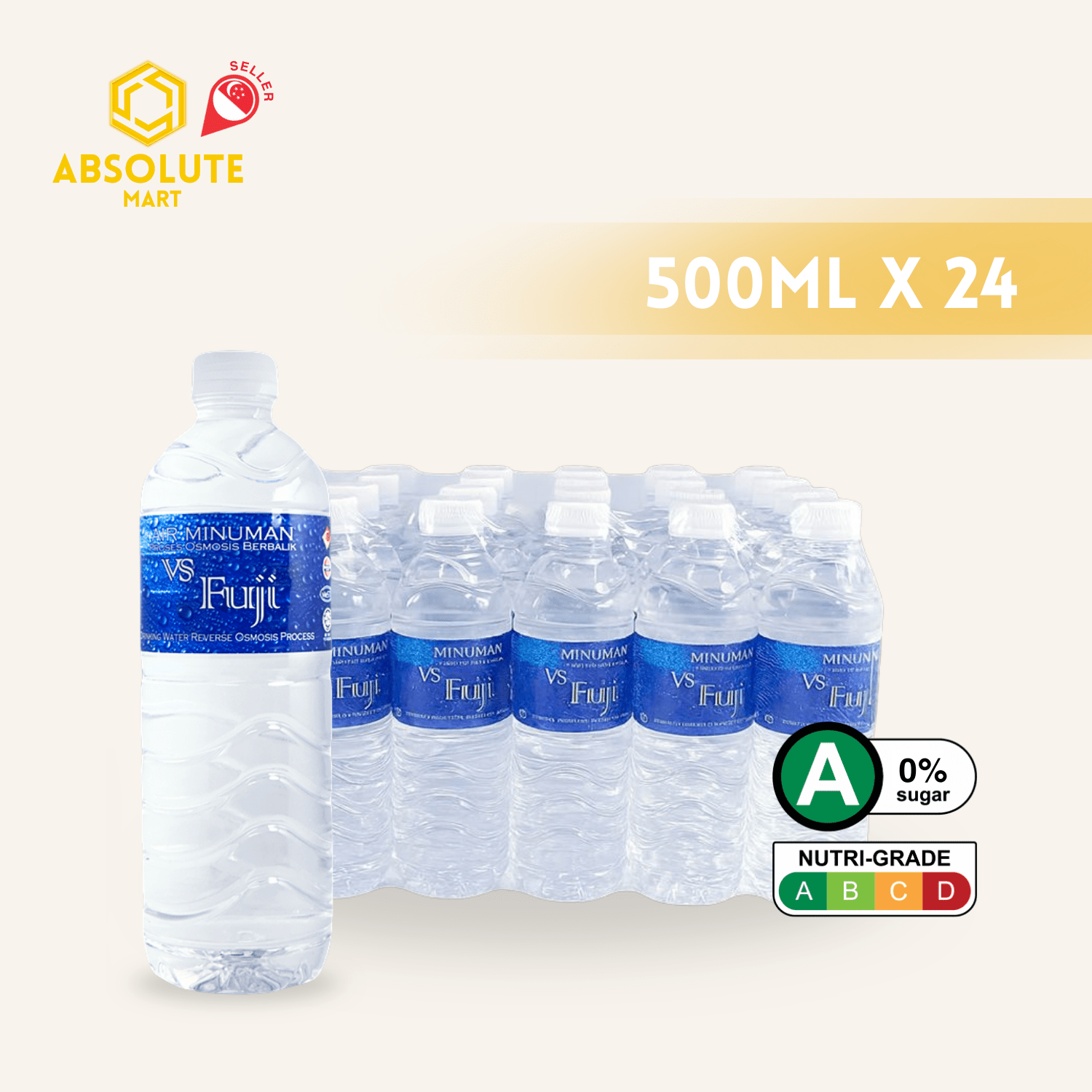 VRSO FUJI PURE DRINKING WATER 500ML X 24 (BOTTLE) - ABSOLUTE MARTVRSO FUJI PURE DRINKING WATER 500ML X 24 (BOTTLE)Still Water