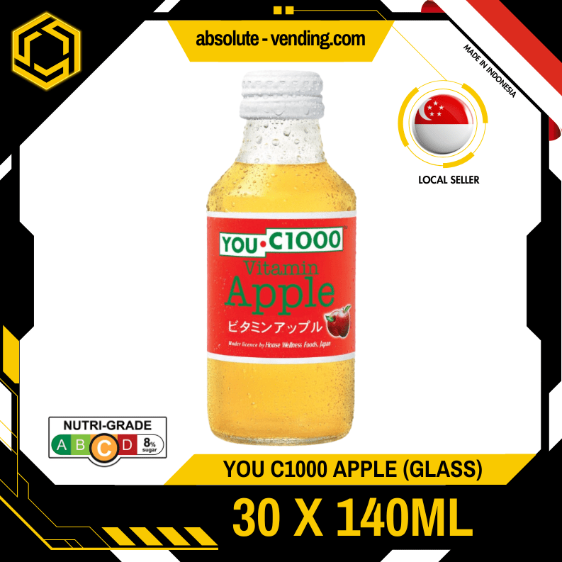 YOU C1000 Vitamin Apple140ML X 30 (BOTTLE) - ABSOLUTE MARTYOU C1000 Vitamin Apple140ML X 30 (BOTTLE)