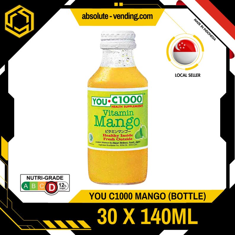 YOU C1000 Vitamin Mango 140ML X 30 (GLASS) - ABSOLUTE MARTYOU C1000 Vitamin Mango 140ML X 30 (GLASS)