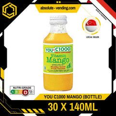 YOU C1000 Vitamin Mango 140ML X 30 (GLASS) - ABSOLUTE MARTYOU C1000 Vitamin Mango 140ML X 30 (GLASS)