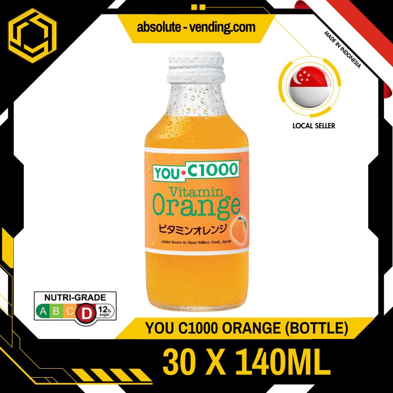 YOU C1000 Vitamin Orange 140ML X 30 (GLASS) - ABSOLUTE MARTYOU C1000 Vitamin Orange 140ML X 30 (GLASS)