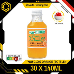 YOU C1000 Vitamin Orange 140ML X 30 (GLASS) - ABSOLUTE MARTYOU C1000 Vitamin Orange 140ML X 30 (GLASS)