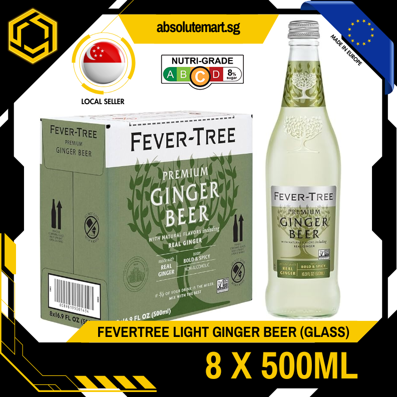 FEVER TREE Ginger Beer 500ML X 8 (GLASS)