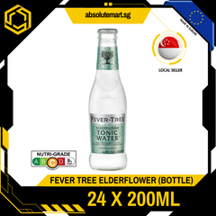 FEVER TREE Premium Light Elderflower Tonic Water 200ML X 24 (GLASS)