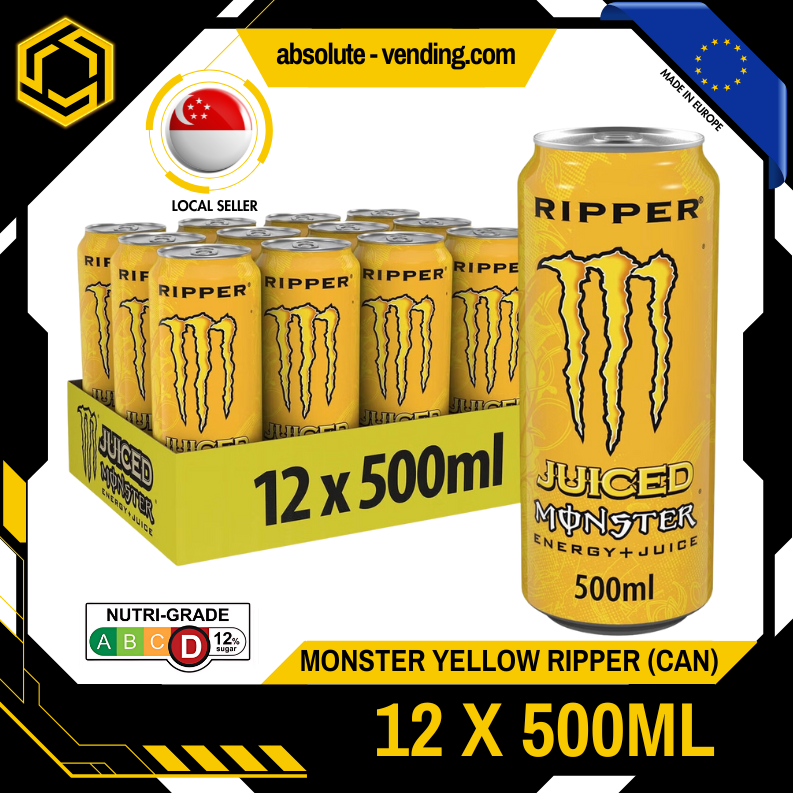 MONSTER YELLOW RIPPER EUROPE 500ML X 12 (CAN)