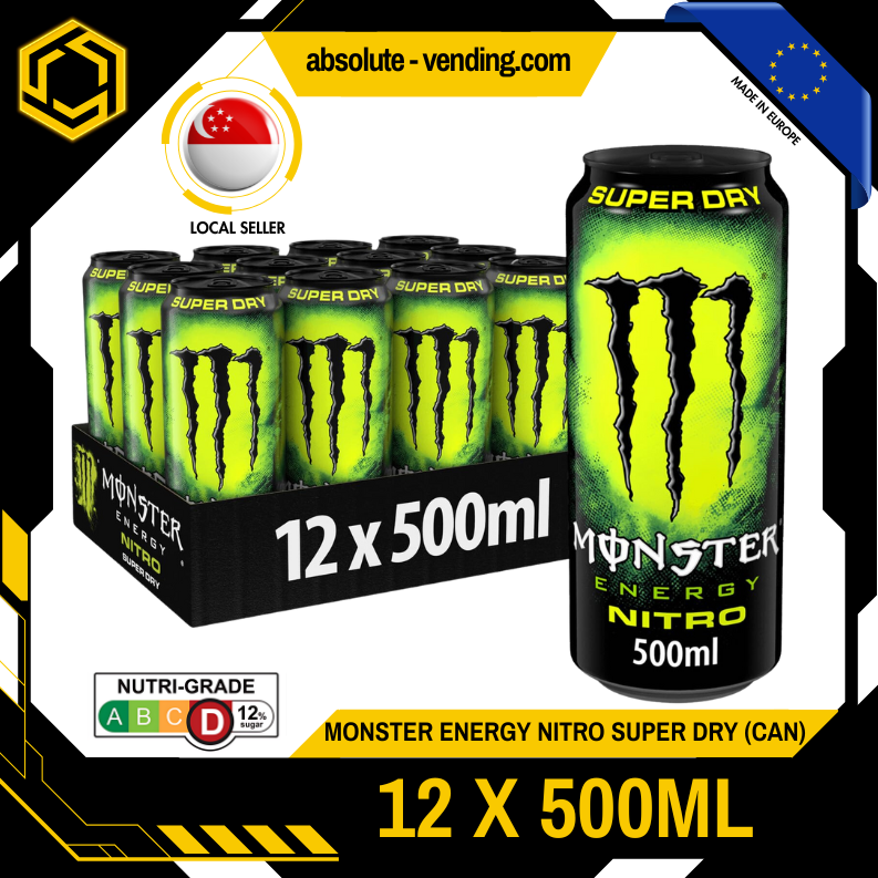 MONSTER ENERGY NITRO SUPER DRY 500ML X 12 (CAN)