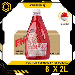 F&N Rose Syrup 2L X 6 (BOTTLE)
