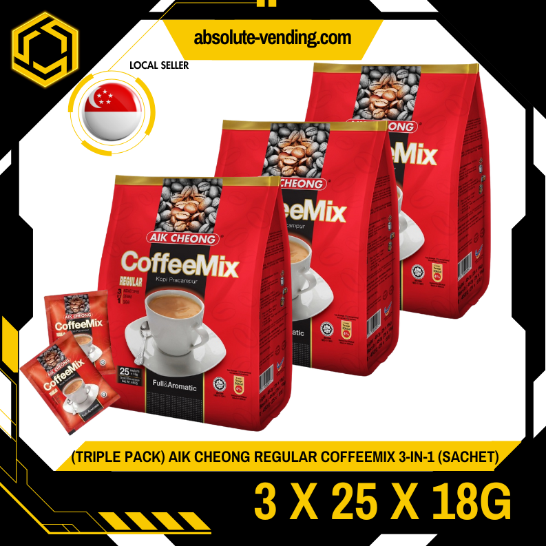 [TRIPLE PACK] AIK CHEONG Regular Coffeemix 3-IN-1 3 X 25 X 18G (SACHET)