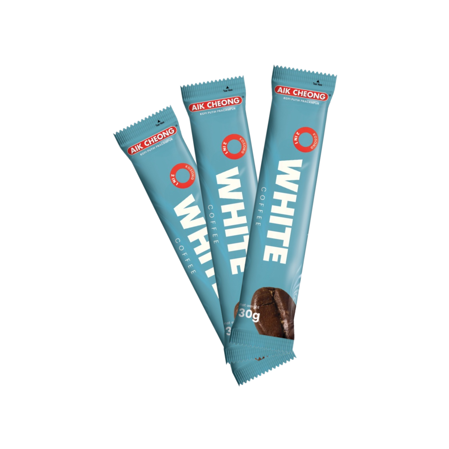 [CARTON] AIK CHEONG White Coffee Kosong 2-IN-1 No Sugar 24 X 12 X 30G (SACHET)