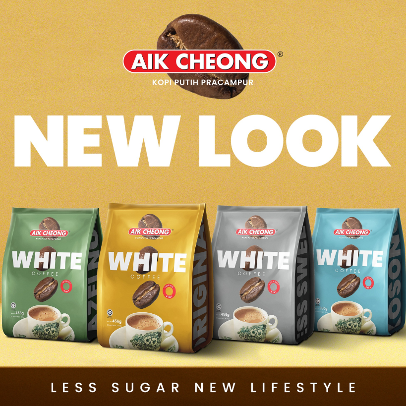 [TRIPLE PACK] AIK CHEONG White Coffee 4-IN-1 Hazelnut 3 X 12 X 38G (SACHET)