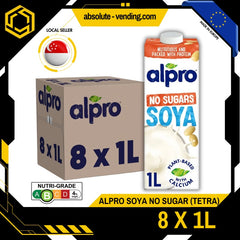 ALPRO No Sugars Soy Milk 1L X 8 (TETRA)