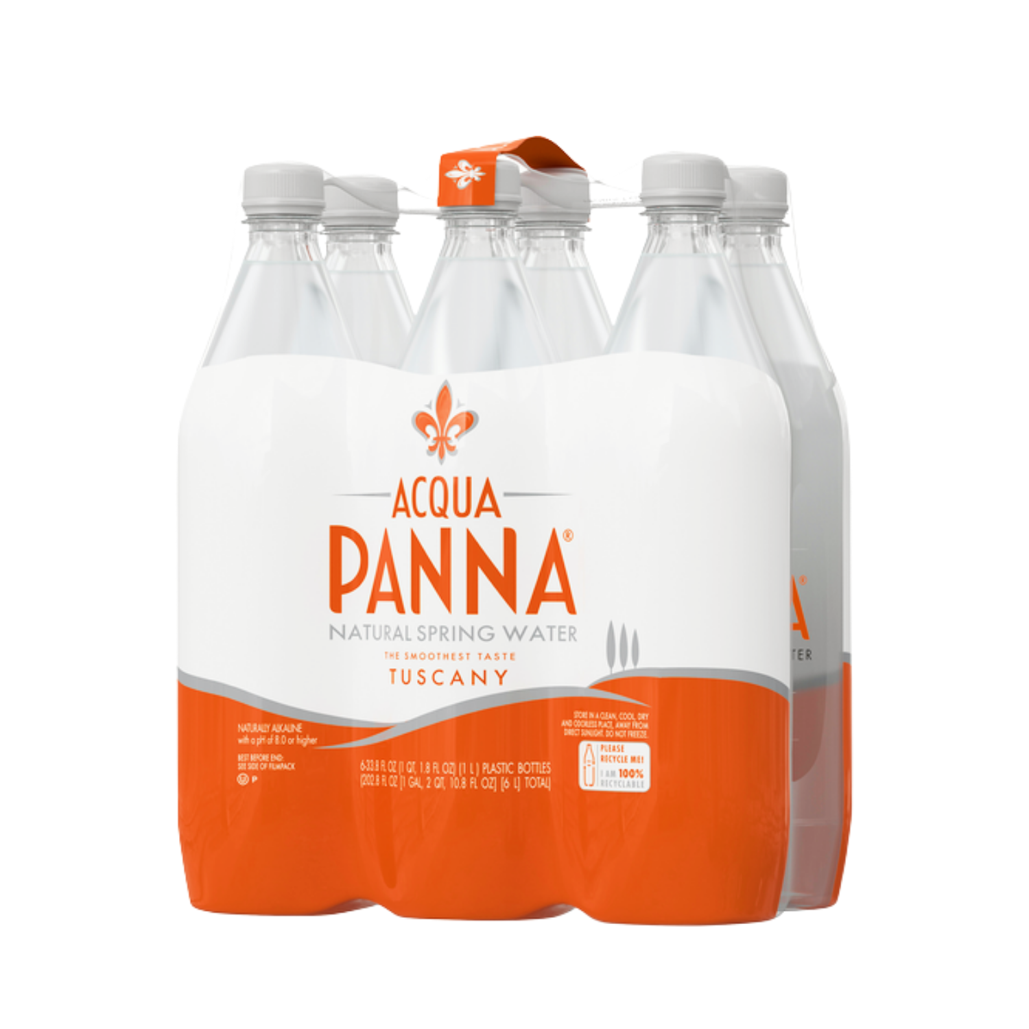[SINGLE PACK] ACQUA PANNA Natural Mineral Water 1L X 6 (BOTTLE)