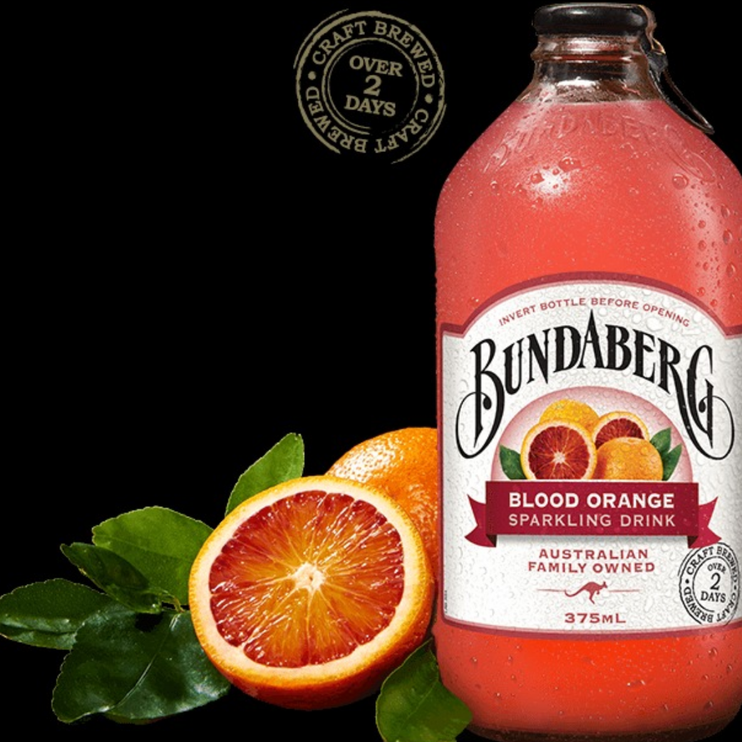 BUNDABERG Blood Orange 375ML X 24 (GLASS BOTTLE)