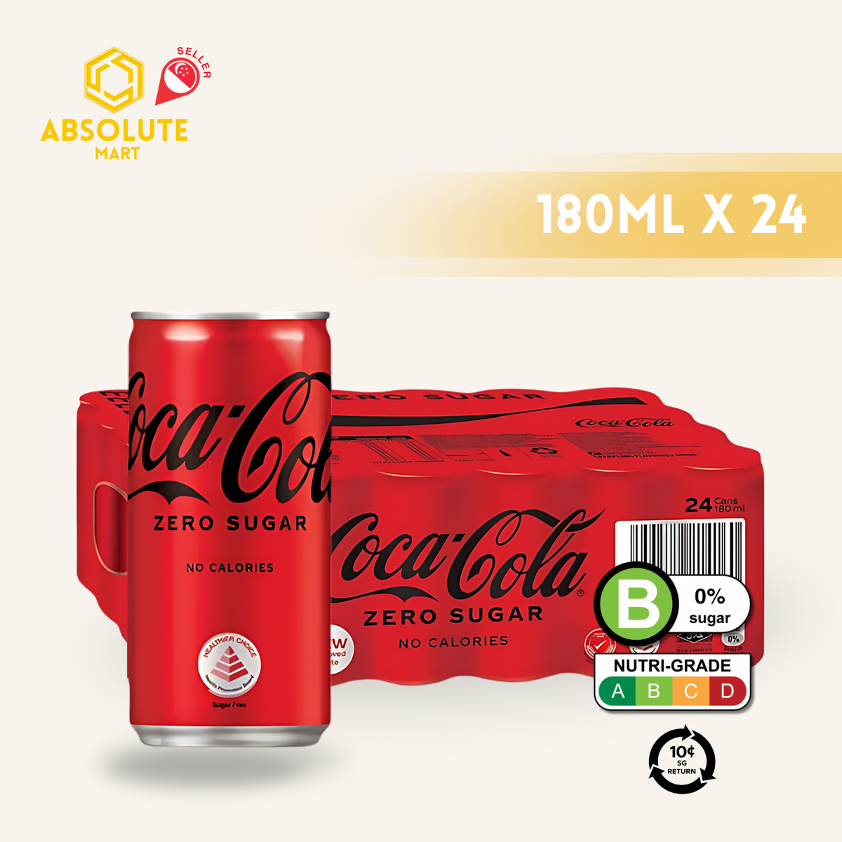 [BCRS] COKE Zero Mini 180ML X 24 (CAN)