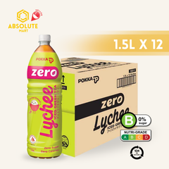 [BCRS] POKKA Lychee Green Tea Zero 1.5L X 12 (BOTTLE)