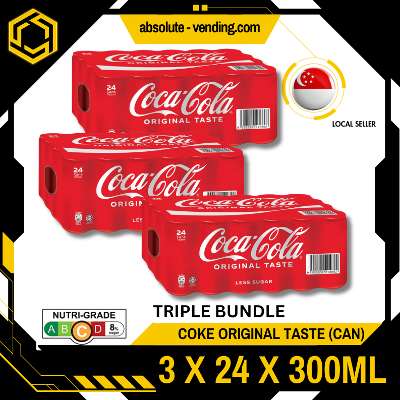 [TRIPLE BUNDLE] COKE Original Taste 320ML X 24 X 3 (CAN)