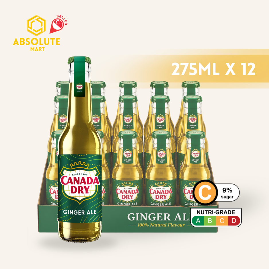 CANADA DRY Ginger Ale 275ML X 12 (GLASS)