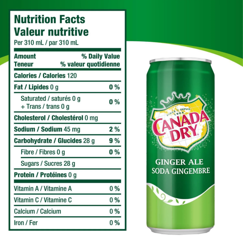 CANADA DRY Ginger Ale 275ML X 12 (GLASS)
