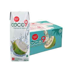 COCO9 100% Coconut Water 250ML X 24 (TETRA)