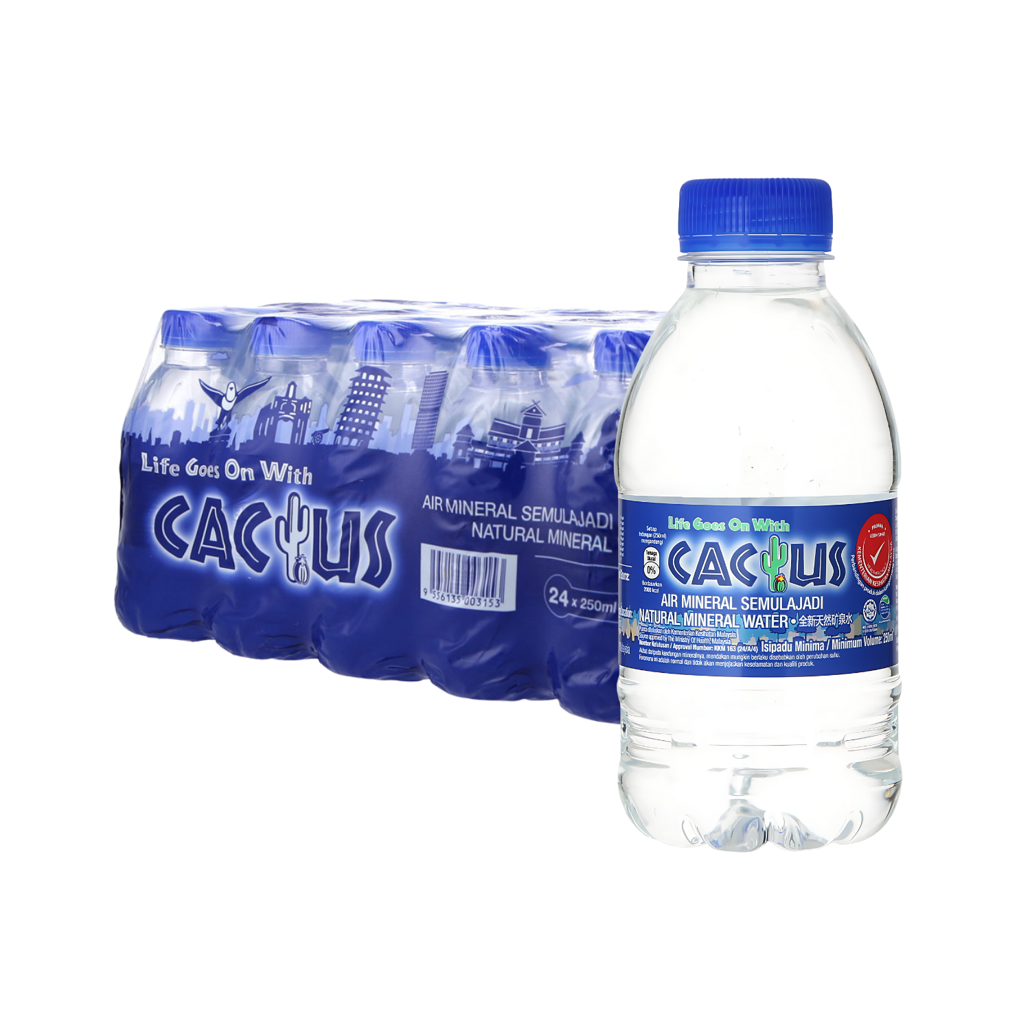 CACTUS Natural Mineral Water 250ML x 24 (BOTTLES)