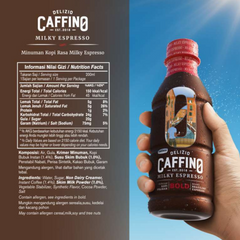 DELIZIO CAFFINO Milky Espresso 190ML X 12 (BOTTLE)