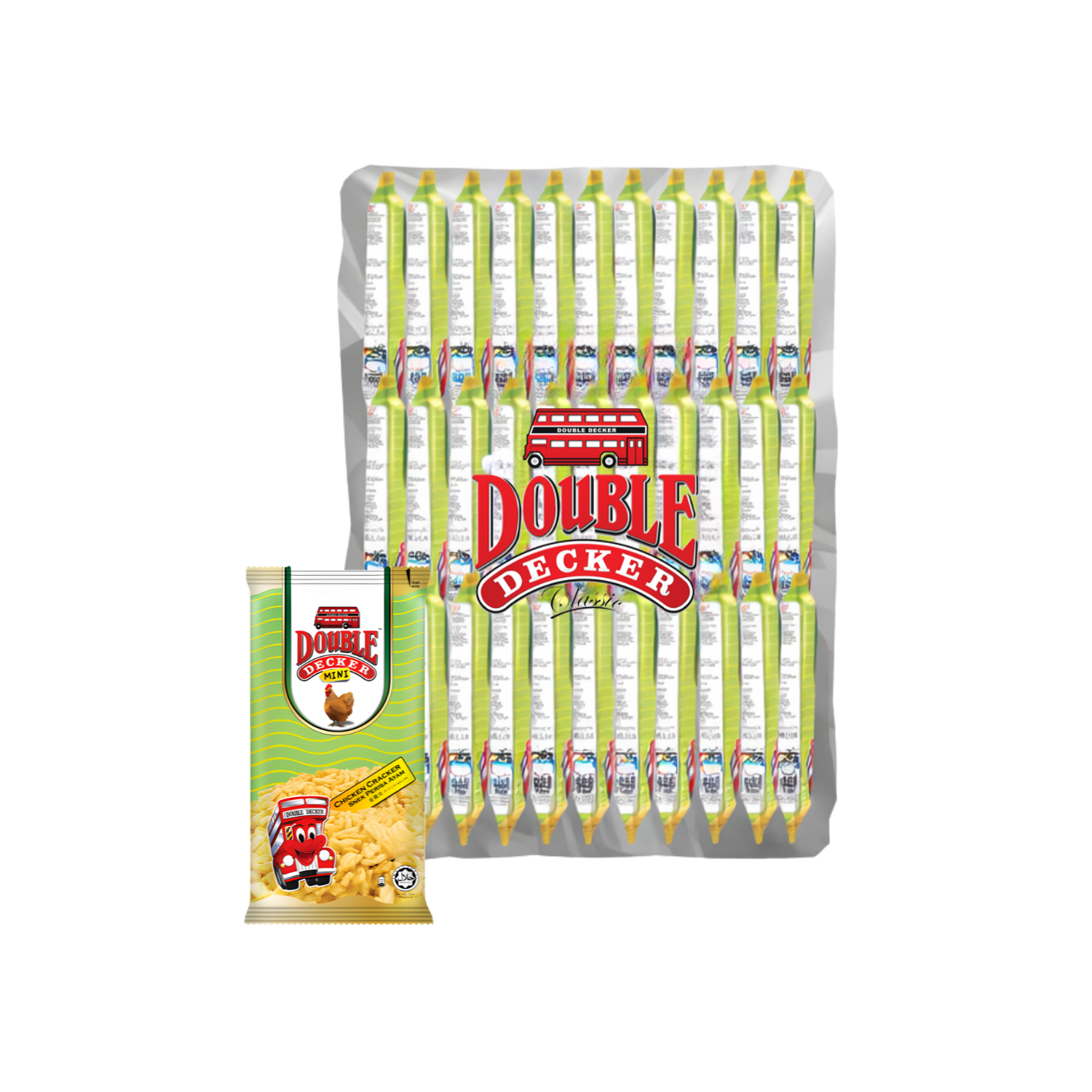 [TWIN PACK] DOUBLE DECKER Mini Chicken Cracker 2 X 30 X 10G (PACKETS)