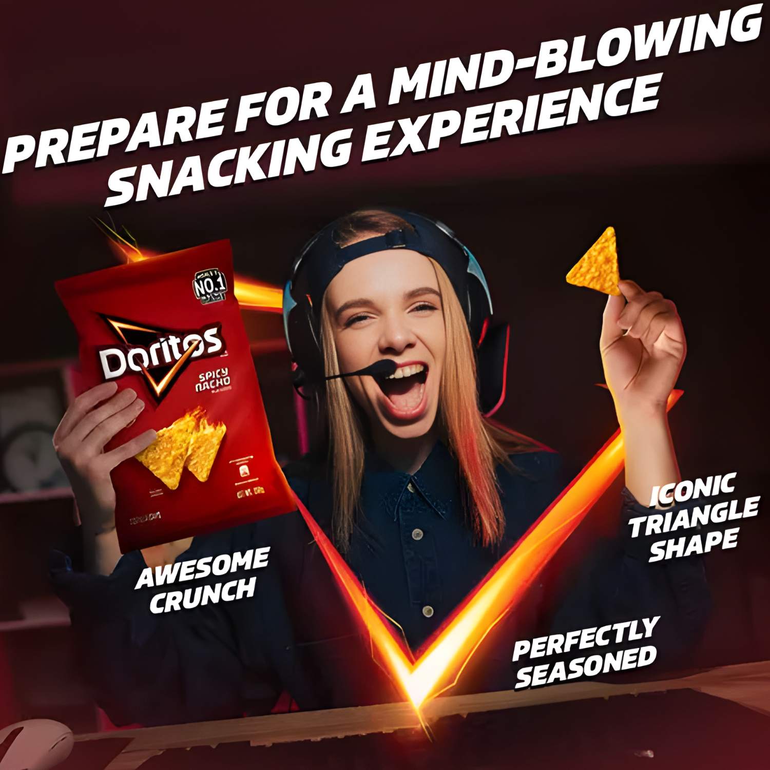 [CARTON] DORITOS Spicy Nacho 65G X 20 (PACKETS)