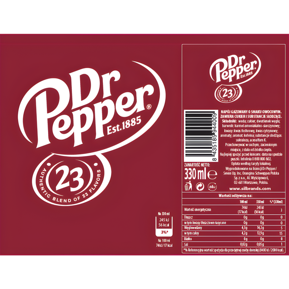 DR PEPPER Regular 275ML X 12 (GLASS)