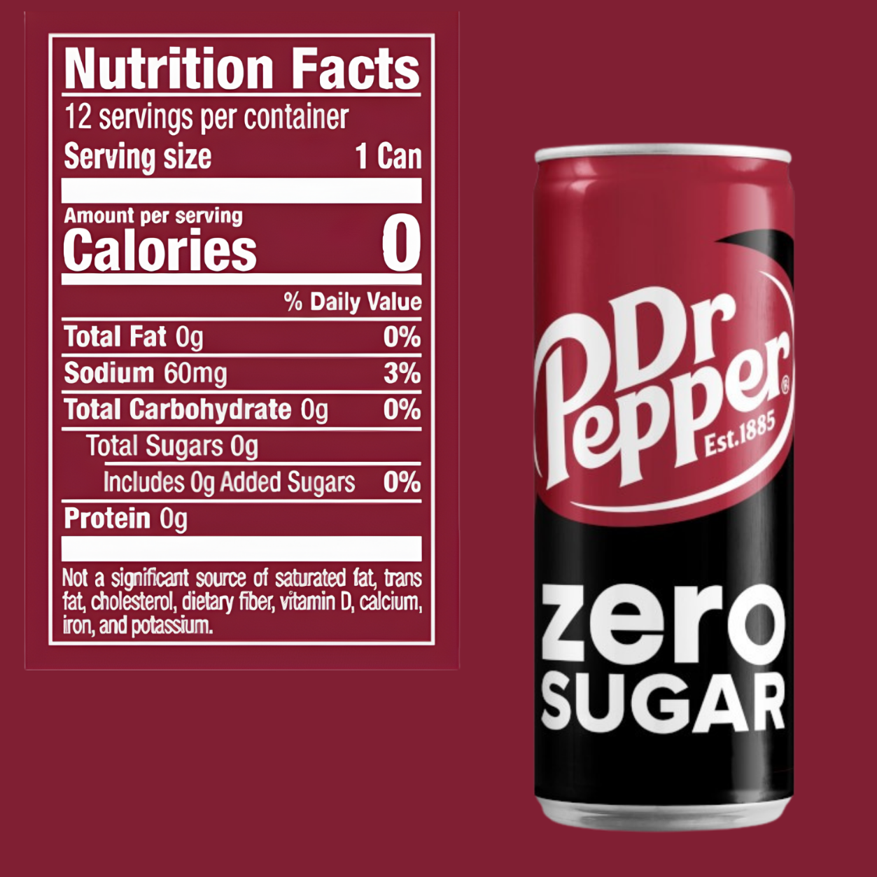 DR PEPPER Zero 330ML X 24 (CANS)