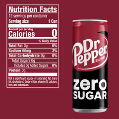 DR PEPPER Zero 330ML X 24 (CANS)