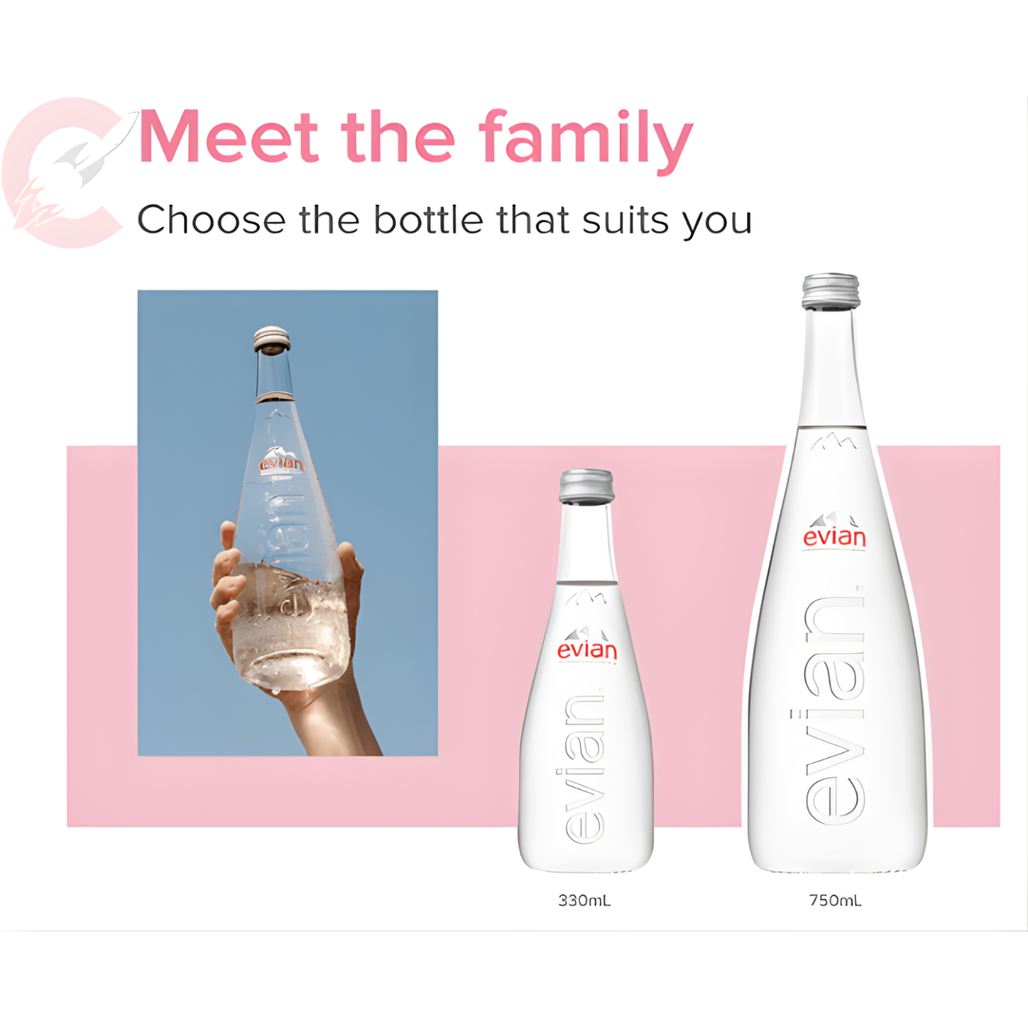 EVIAN ARAMIS Mineral Water 750ML X 12 (GLASS)