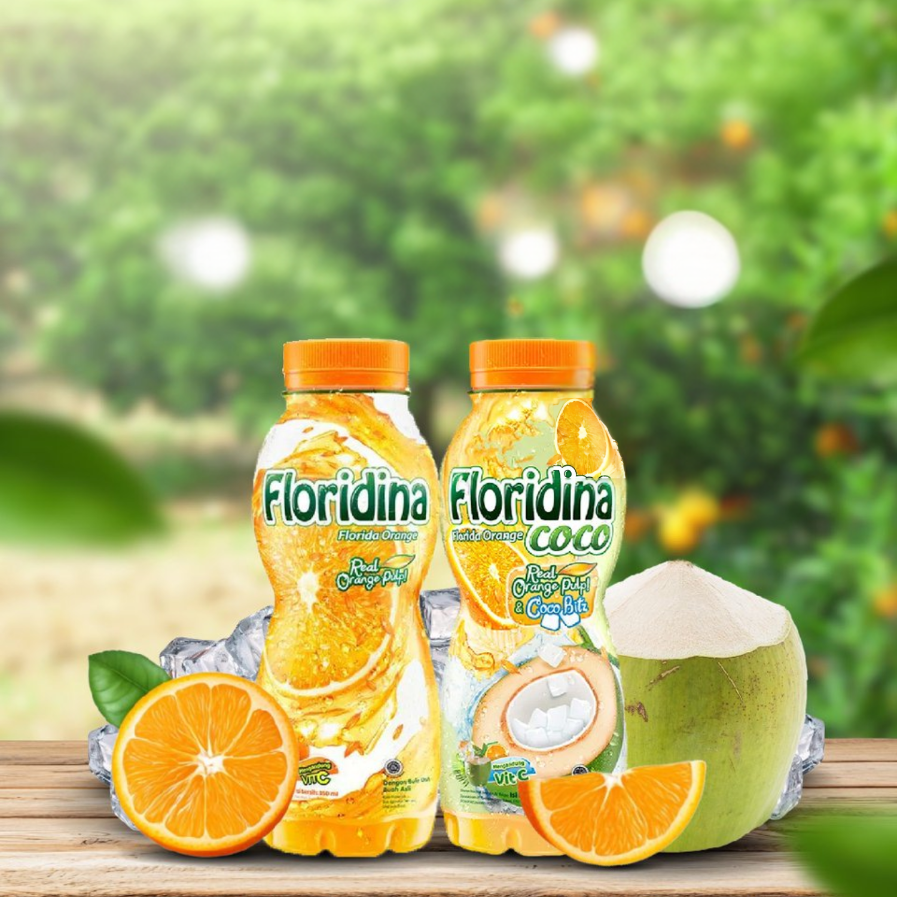 FLORIDINA Orange & Coconut Juice 350ML X 12 (BOTTLE)