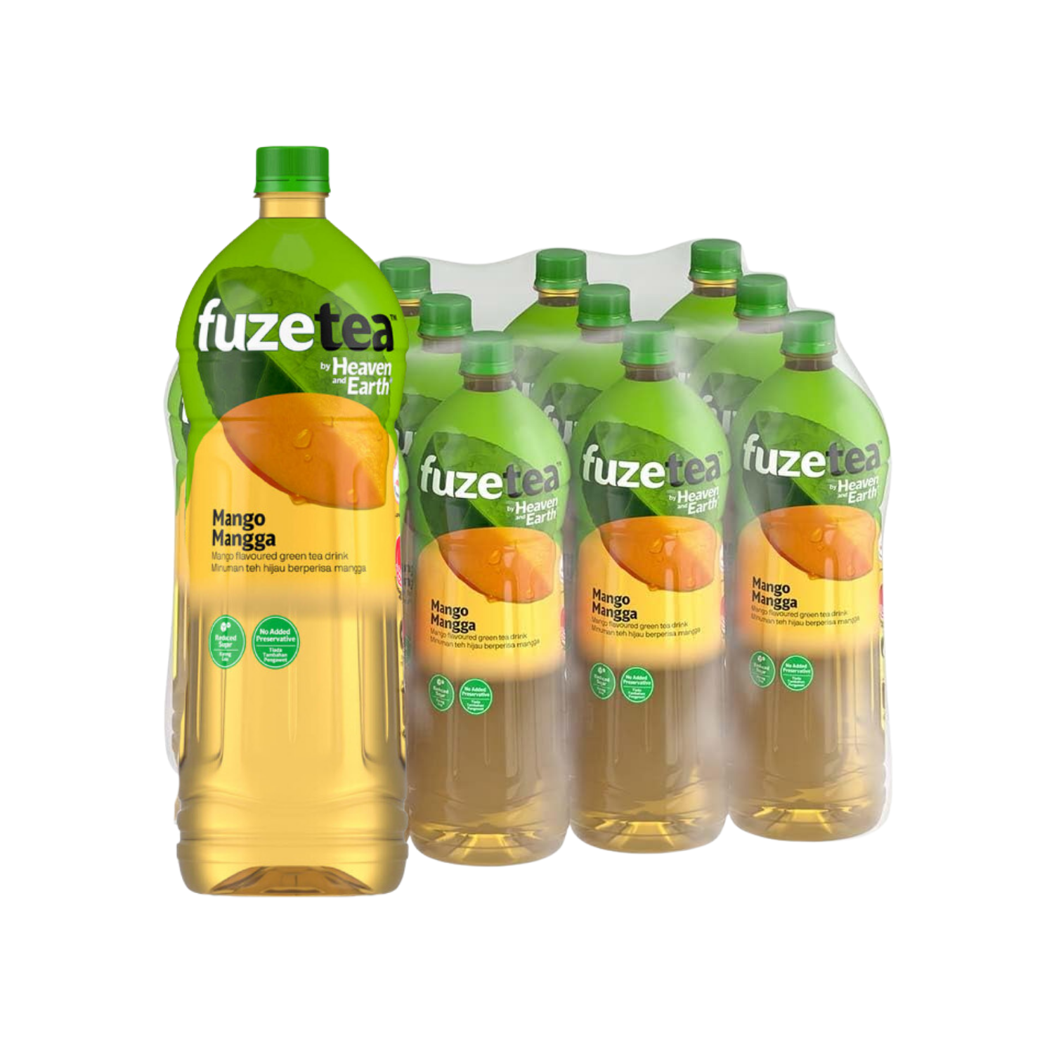 H&E Fuze Mango Tea 1.5L X 12 (BOTTLE)
