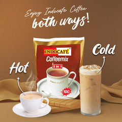 [TWIN PACK] INDOCAFE Coffeemix 3-IN-1 2 PACK X 100 STICKS X 20G (SACHETS)