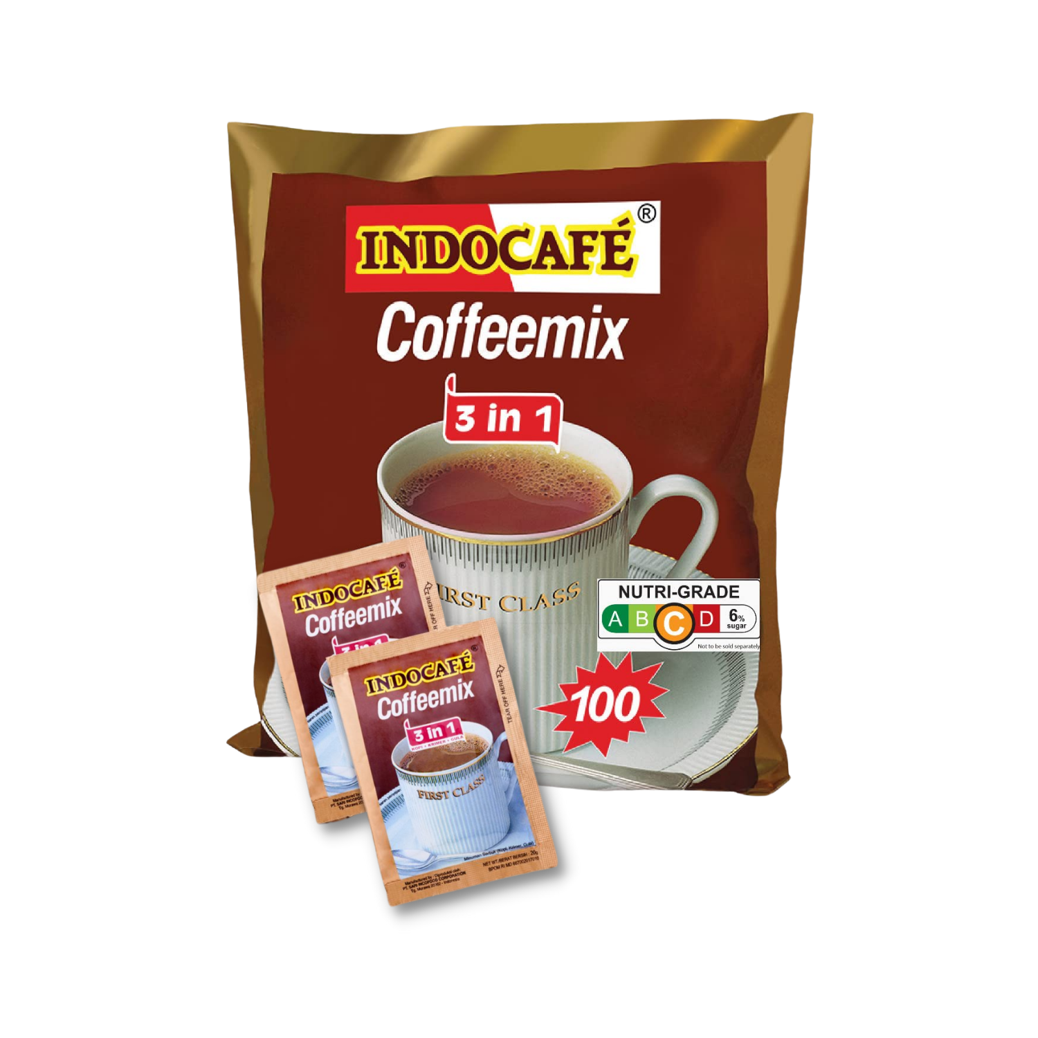 [CARTON] INDOCAFE Coffeemix 3-IN-1 5 PACK X 100 STICKS X 20G (SACHETS)