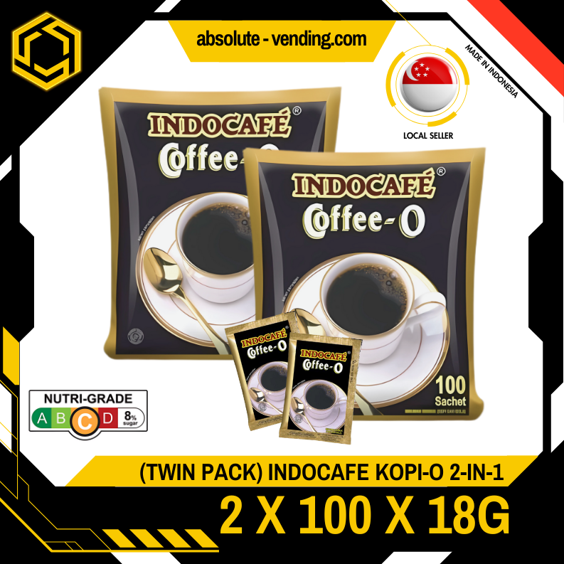 [TWIN PACK] INDOCAFE KOPI O 2IN1 2PACK X 100 X 18G (SACHETS