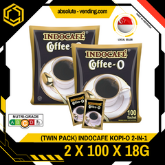 [TWIN PACK] INDOCAFE KOPI O 2IN1 2PACK X 100 X 18G (SACHETS