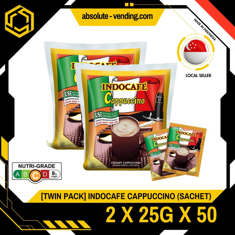 [TWIN PACK] INDOCAFE Cappuccino 2 Pack X 50 X 25G (SACHET)