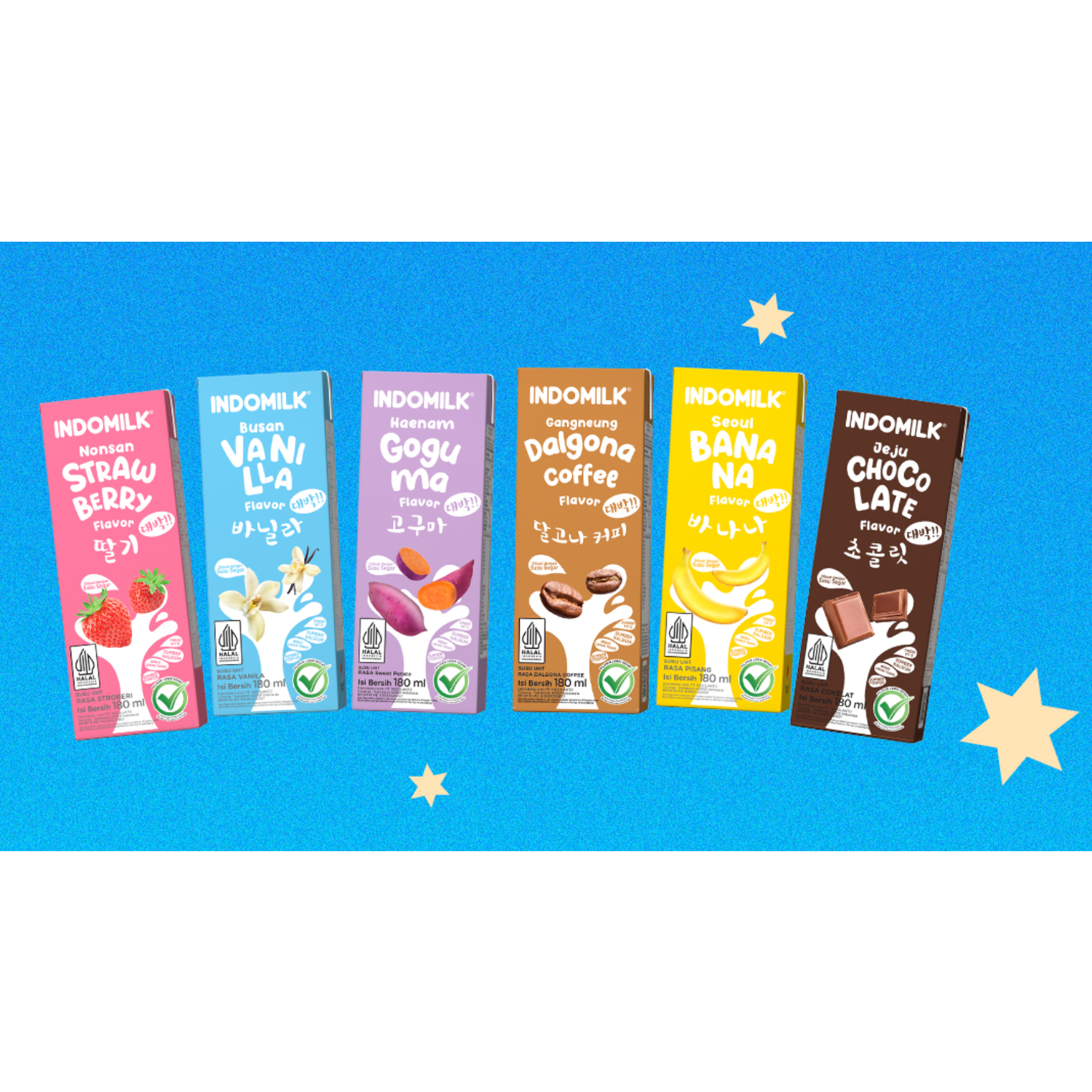 INDOMILK Korean Jeju Strawberry Milk 180ML X 30 (TETRA)