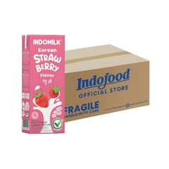 INDOMILK Korean Jeju Strawberry Milk 180ML X 30 (TETRA)