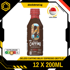 DELIZIO CAFFINO Milky Espresso 200ML X 12 (BOTTLE)