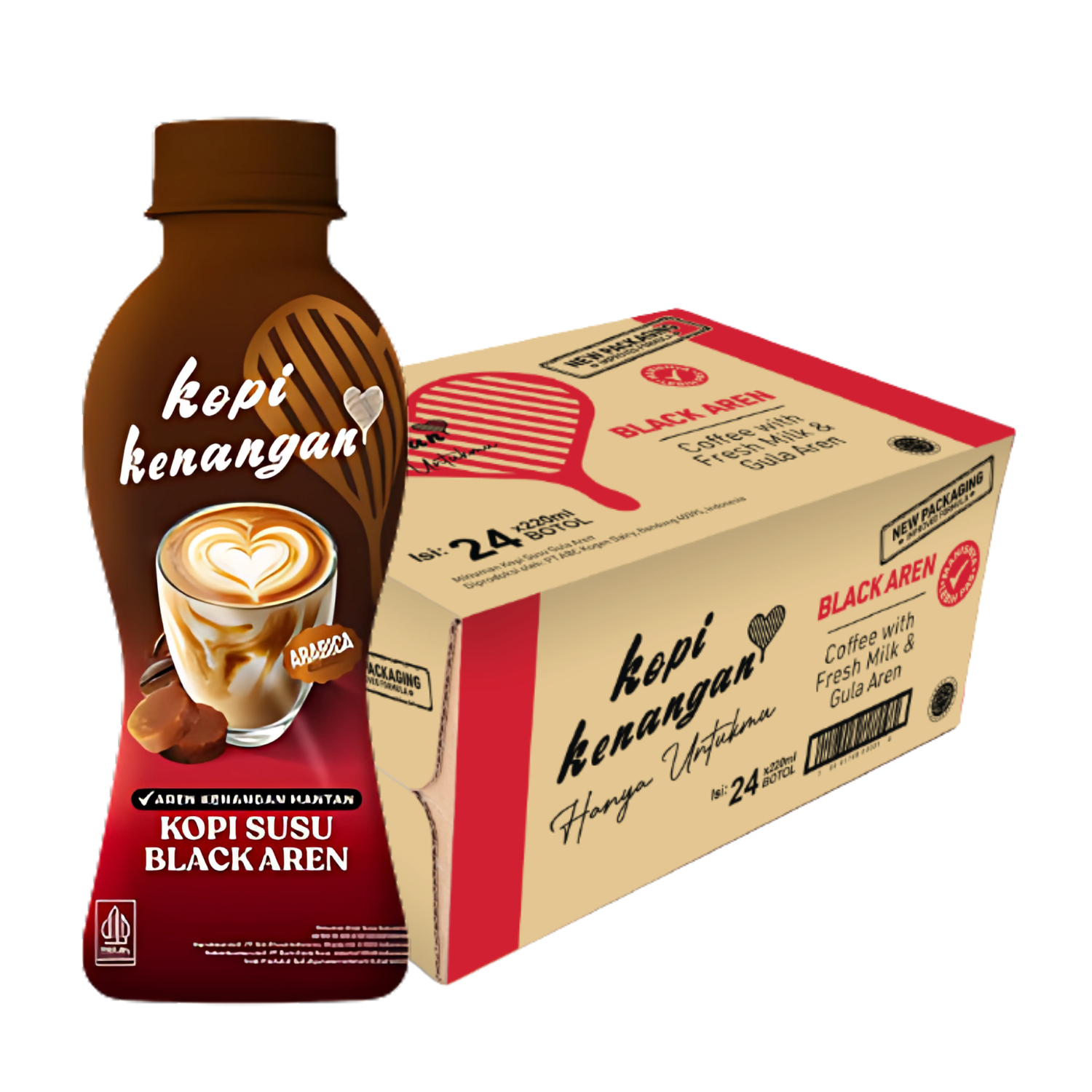 KOPI KENANGAN Black Aren 220ML X 24 (BOTTLE)