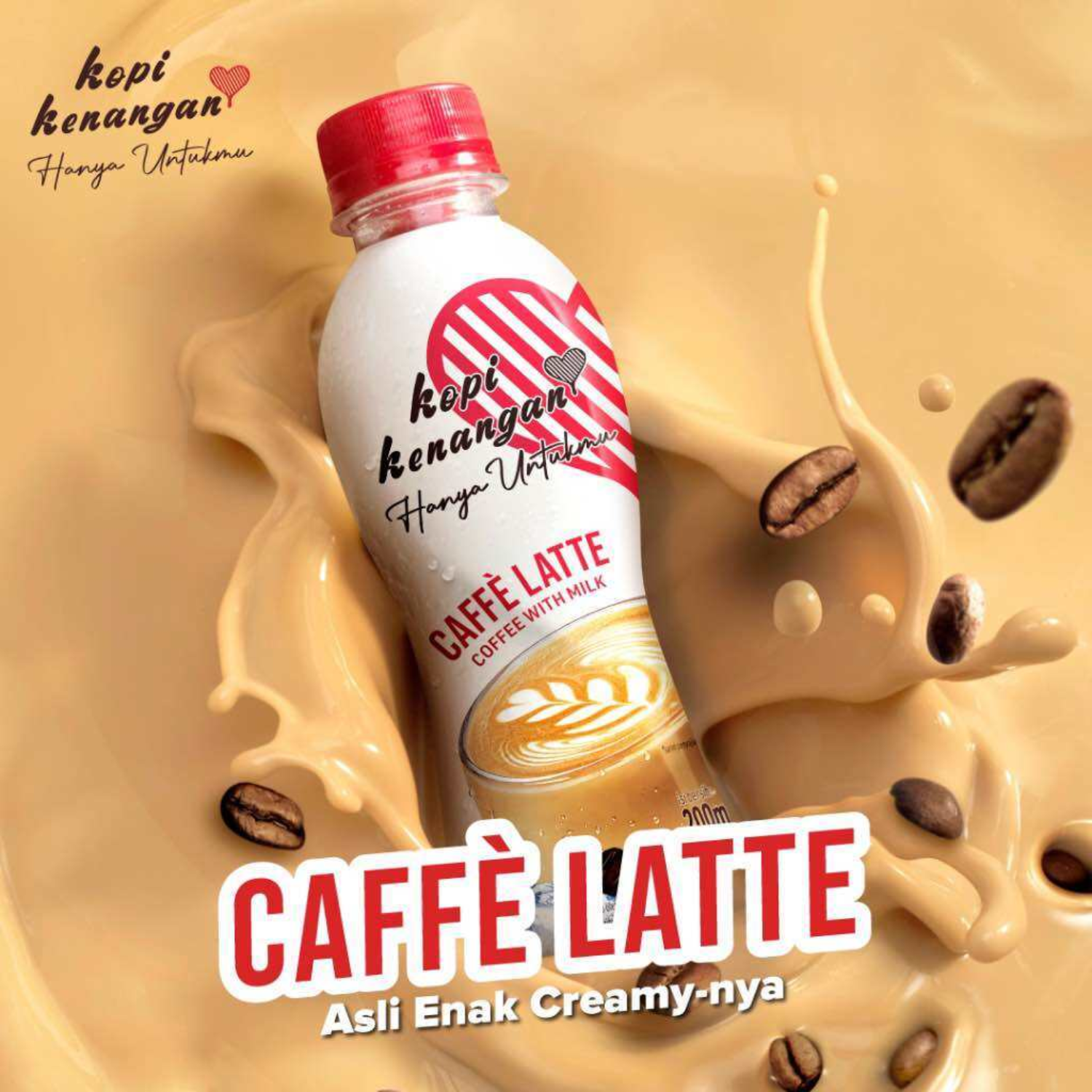 KOPI KENANGAN Caffe Latte 200ML X 24 (BOTTLE)