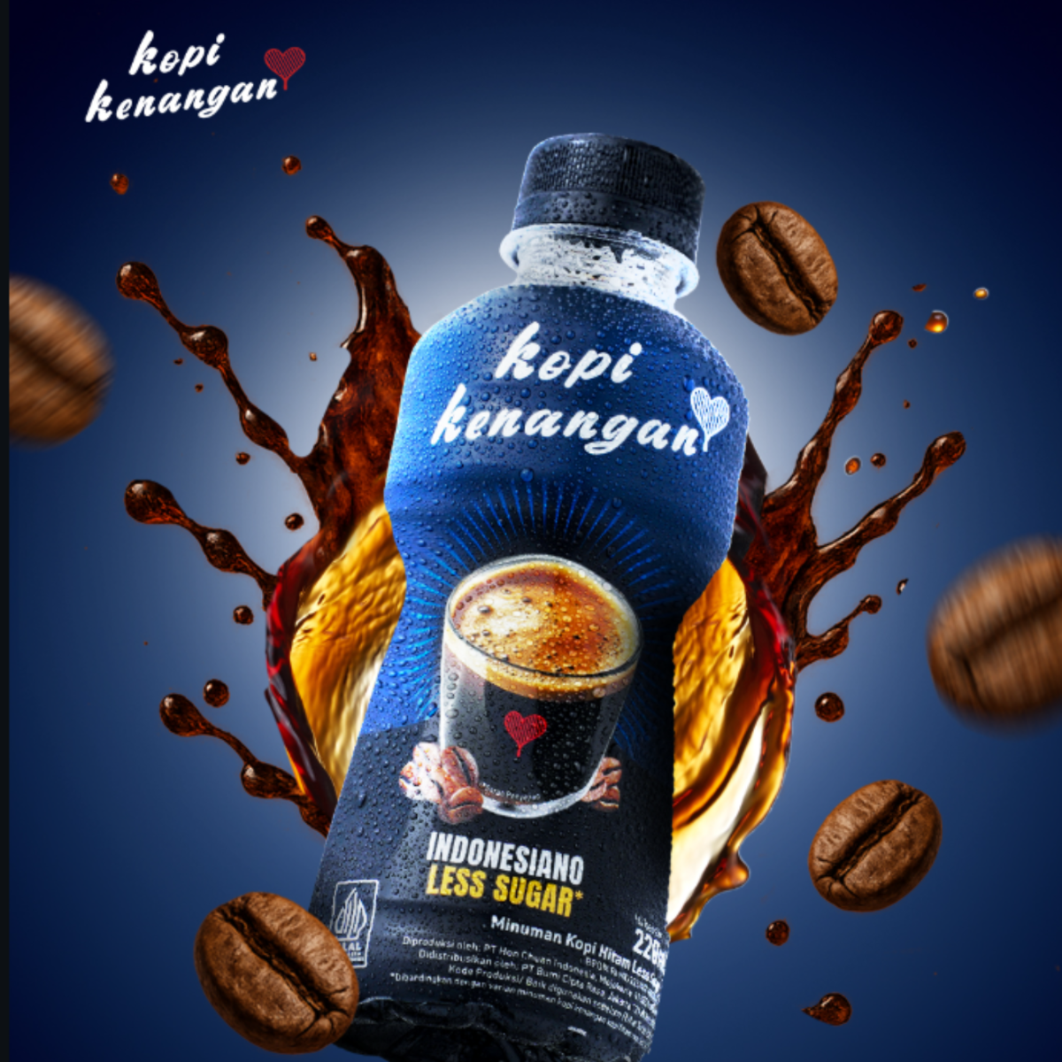KOPI KENANGAN Indonesiano Black Coffee 200ML X 24 (BOTTLE)