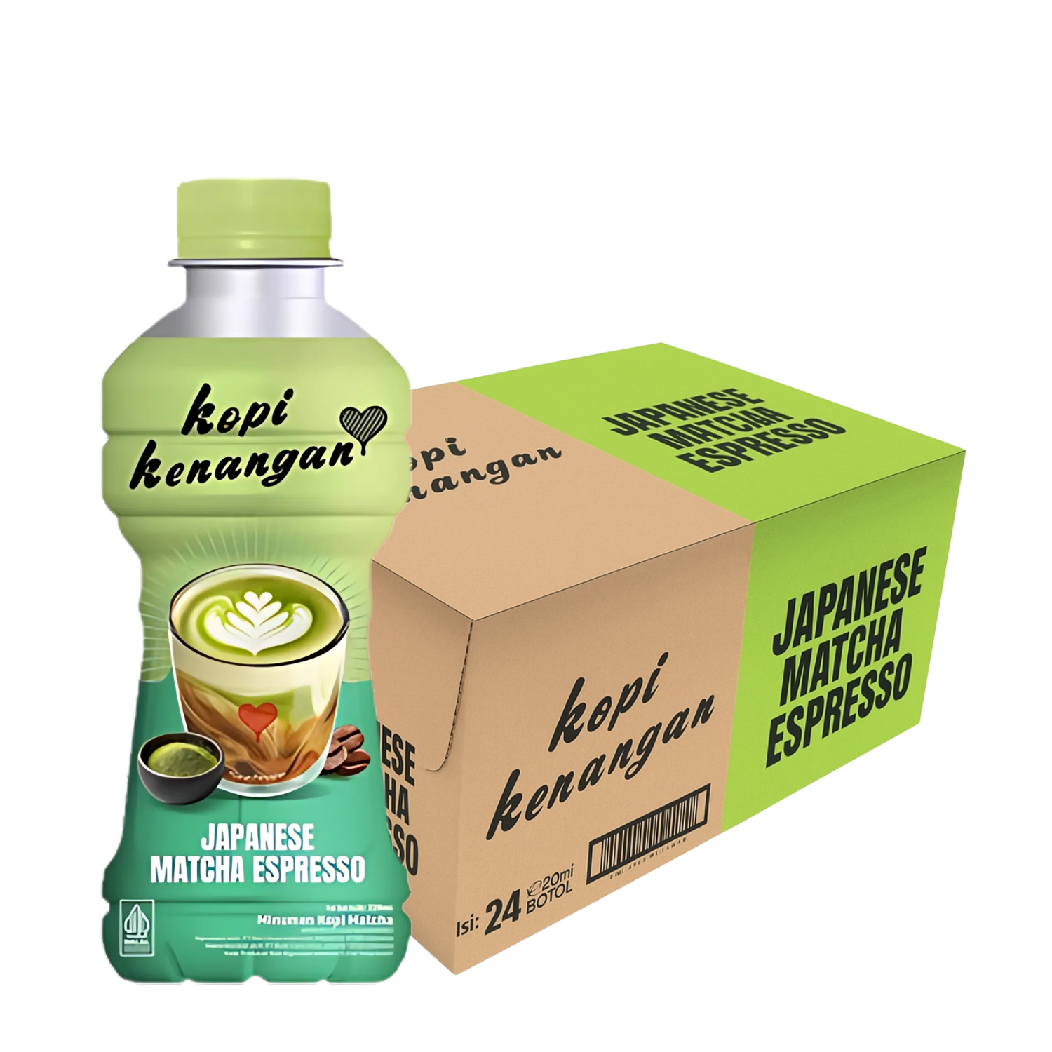 KOPI KENANGAN Japanese Matcha Espresso 220ML X 24 (BOTTLE)
