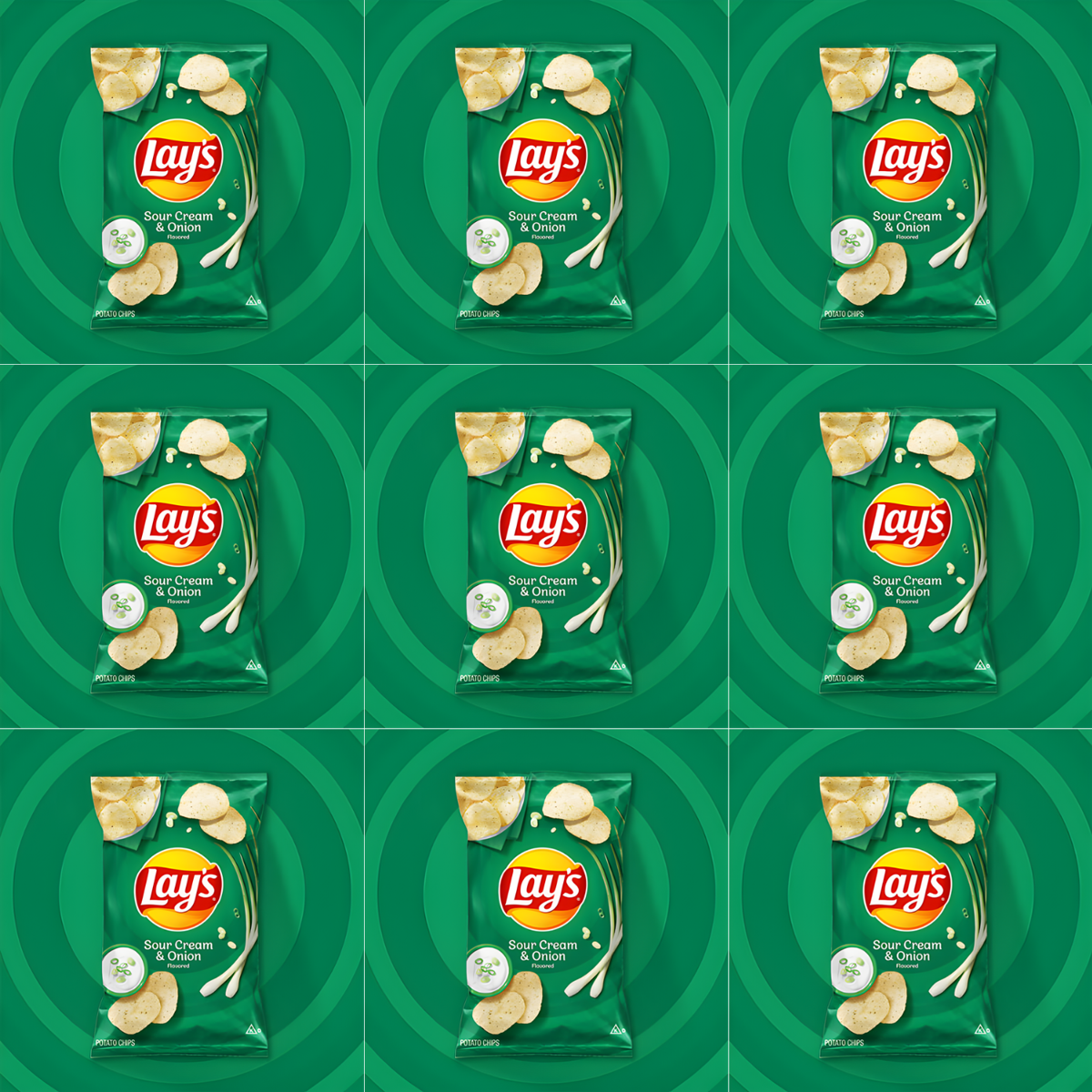 [SINGLE BUNDLE] LAY'S Sour Cream & Onion 50G X 6 (PACKETS)